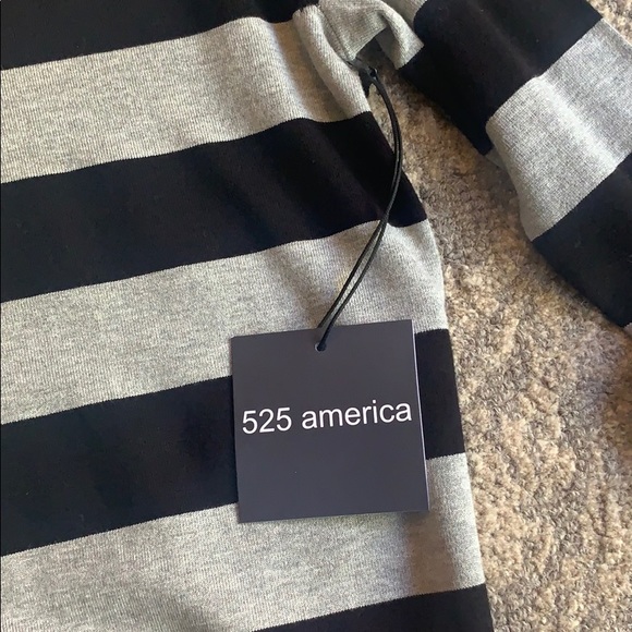 525 America Cut Out Rugby Stripe Sweater NWT - Picture 7 of 9